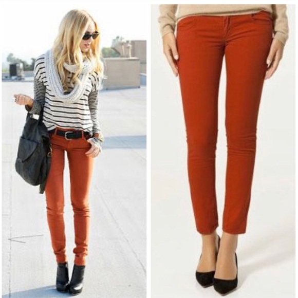 burnt orange jeans
